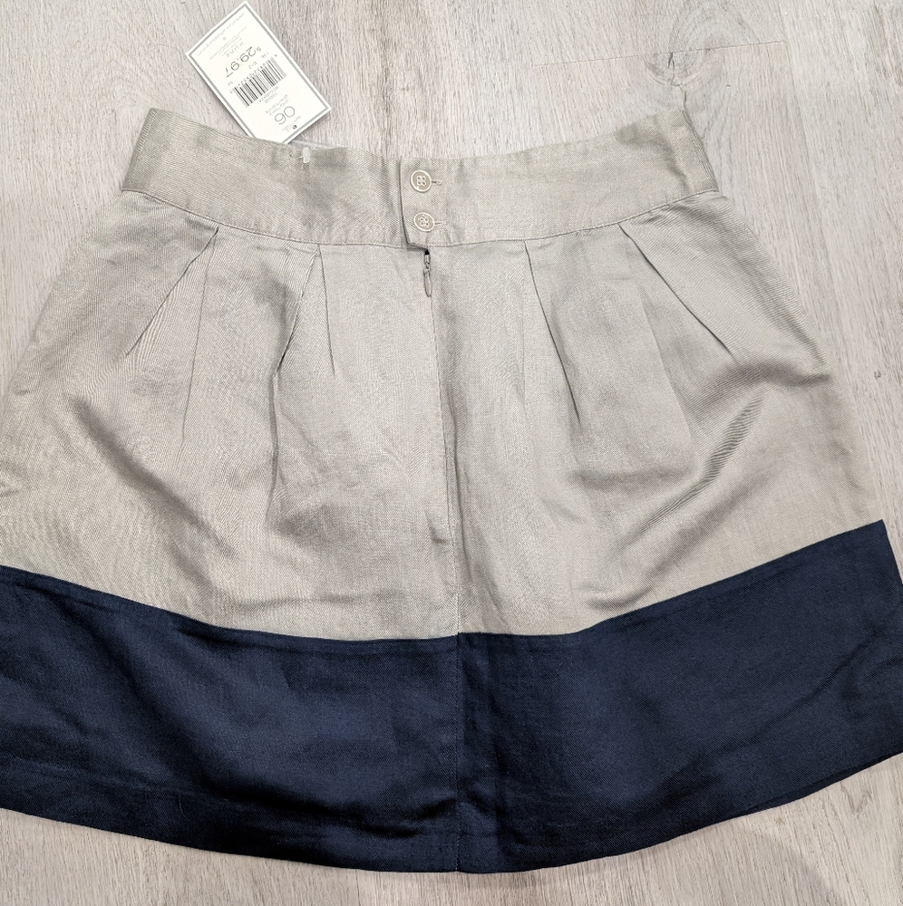 NWT Alfred Sung Pure Two-tone Mini Skirt Size 6 - Picture 7 of 8